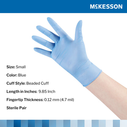 McKesson Confiderm® STR Nitrile Exam Gloves, Blue - view 2