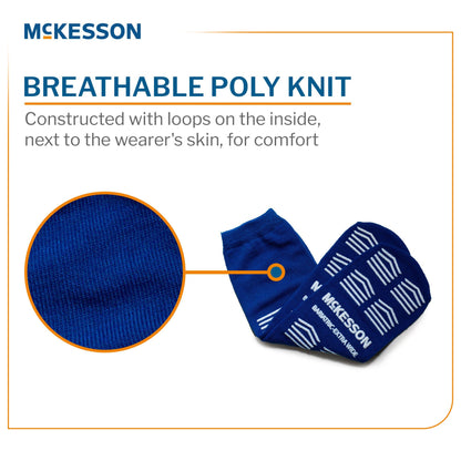 McKesson Slipper Socks, Double Tread, Bariatric, Kingfisher Blue