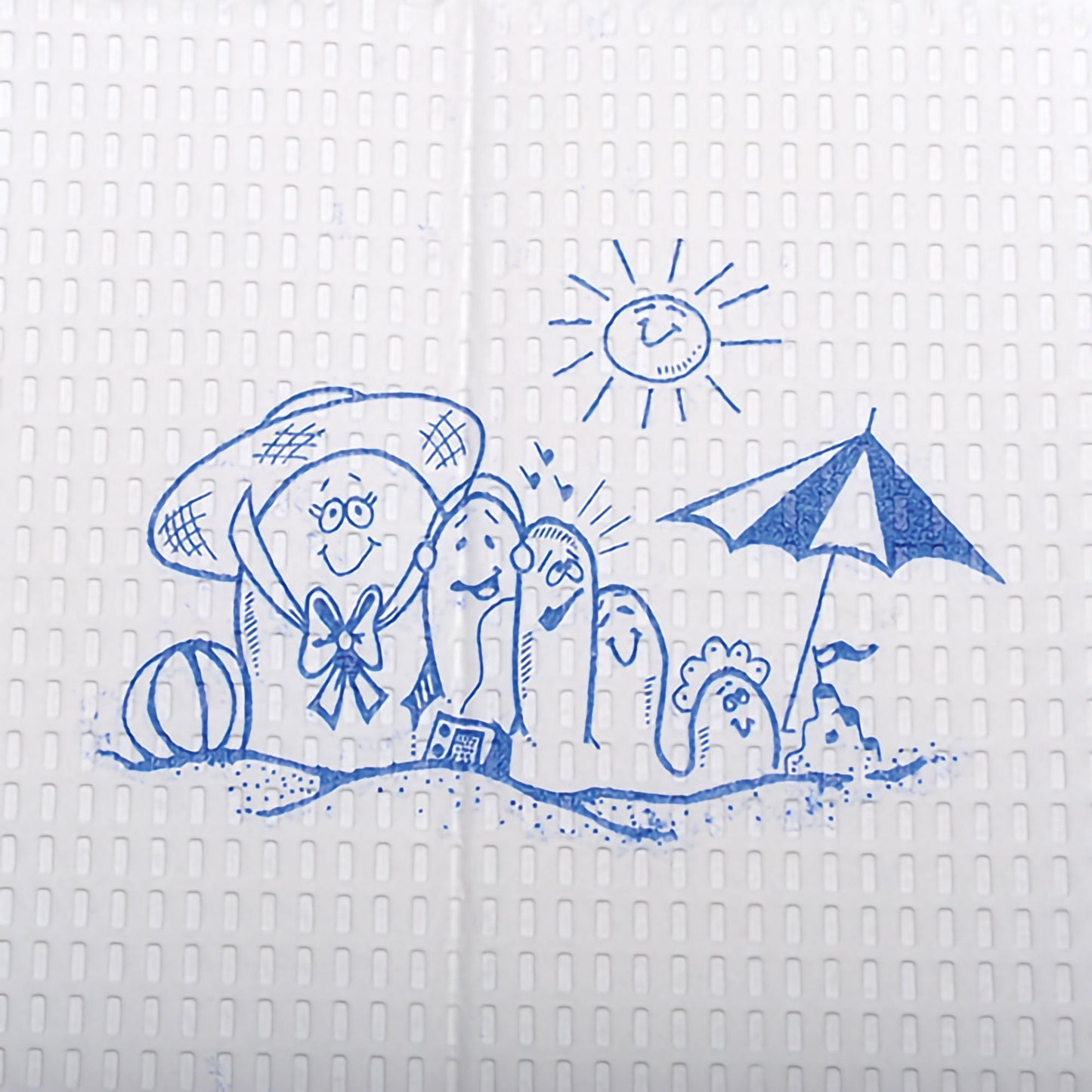 McKesson Nonsterile White / Blue Cartoon Toes Procedure Towel