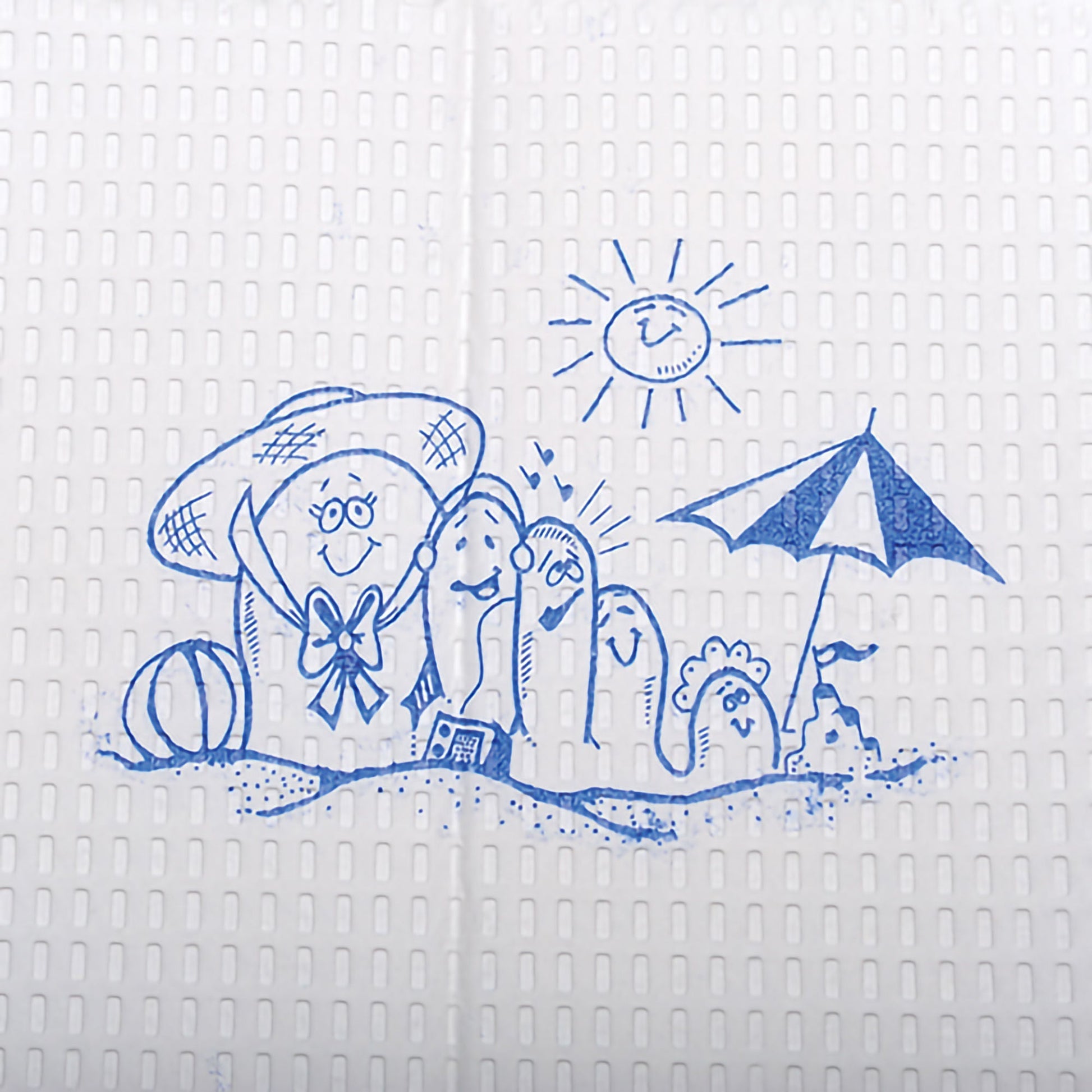 McKesson Nonsterile White / Blue Cartoon Toes Procedure Towel
