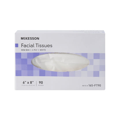 McKesson Facial Tissue, Mini Box, White, Two-Ply