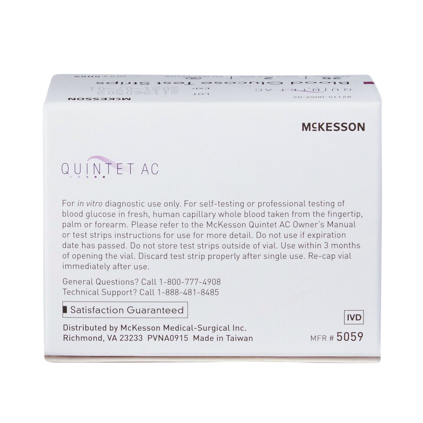 Quintet AC® Blood Glucose Test Strips