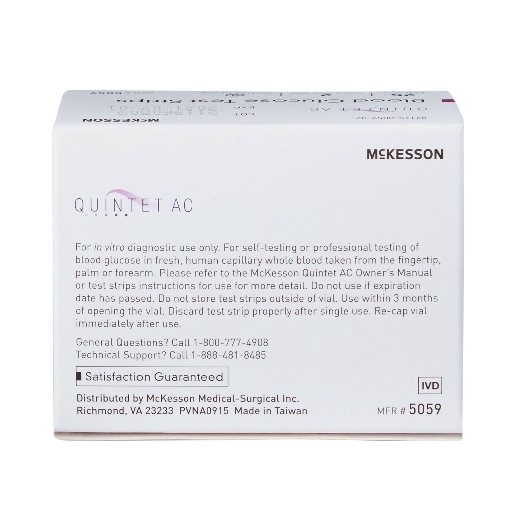Quintet AC® Blood Glucose Test Strips
