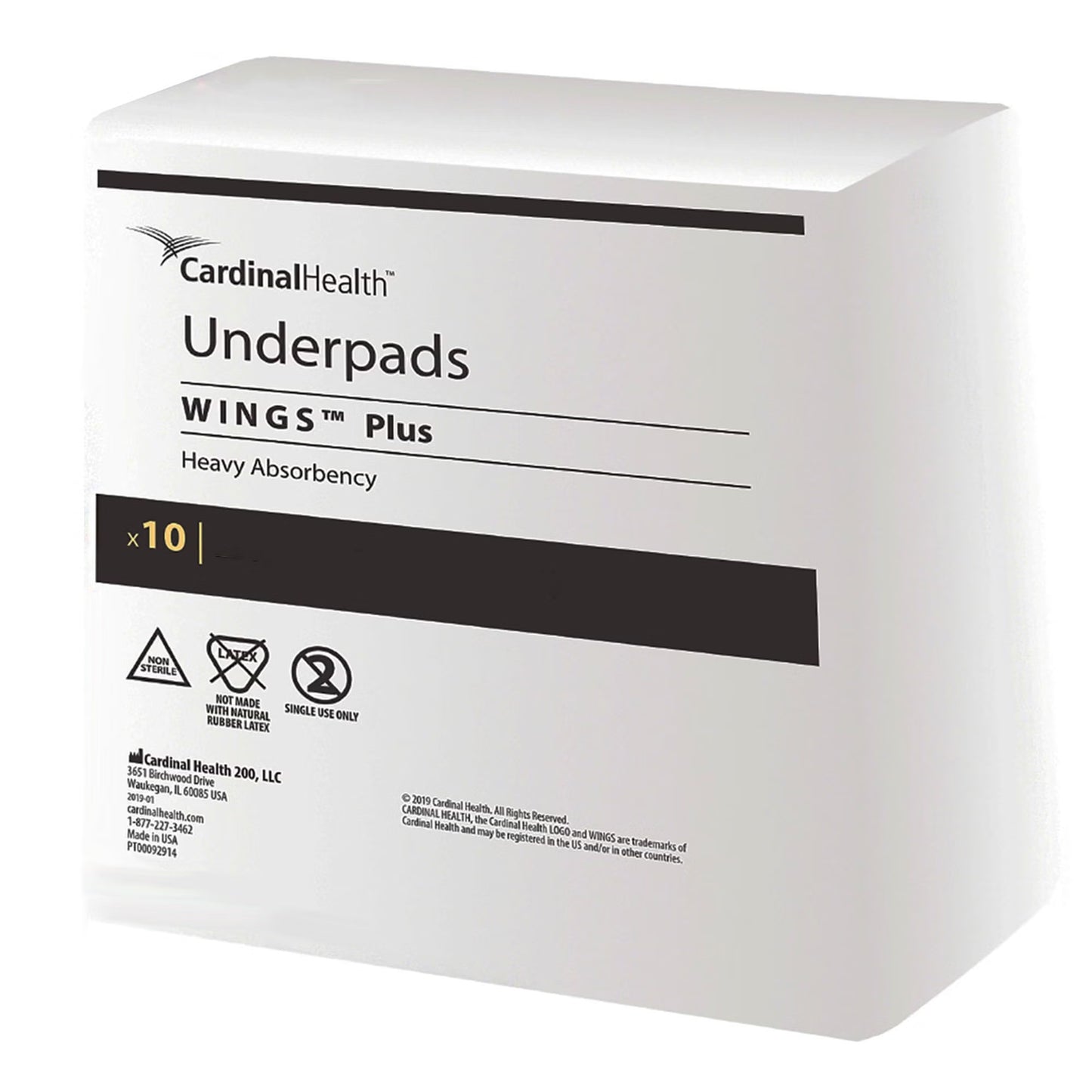 Wings Plus Underpads, Disposable, Heavy Absorbency, Beige