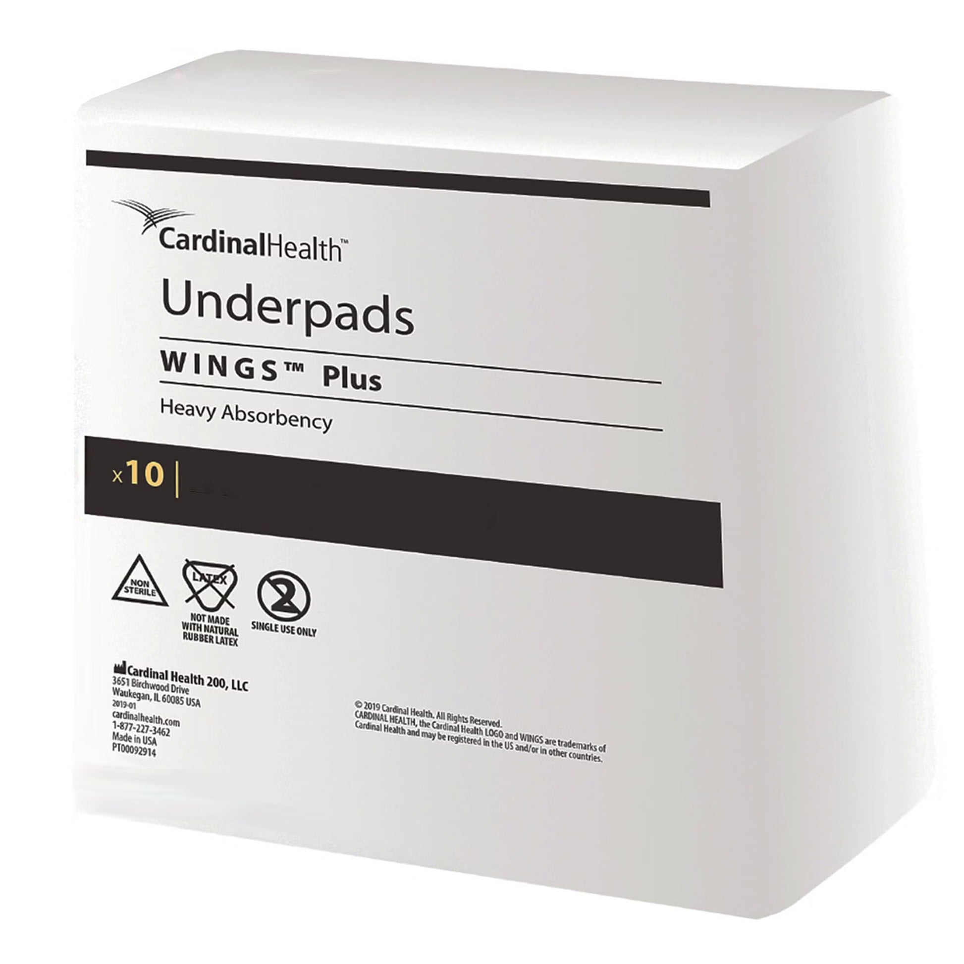 Wings Plus Underpads, Disposable, Heavy Absorbency, Beige