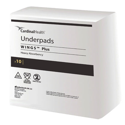Wings Plus Underpads, Disposable, Heavy Absorbency, Beige