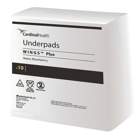 Wings Plus Underpads, Disposable, Heavy Absorbency, Beige