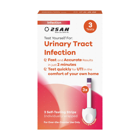2San Urinalysis Test Kit Urinary Tract Infection Detection 3 Tests per Kit (24 Kits ) CLIA Waived