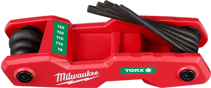 Milwaukee 8-Key Folding Hex Key Set - Torx 48-22-2184 | 8-Piece, Black Oxide