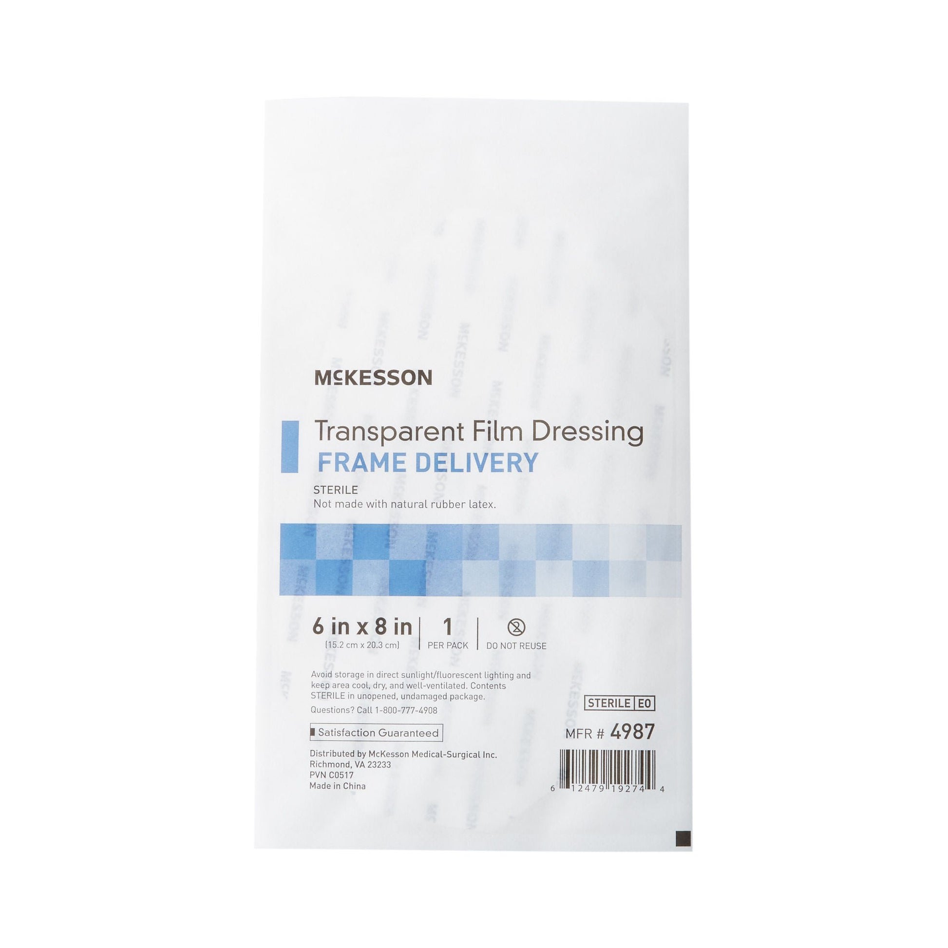 McKesson Octagonal Dressing with Frame-Style Delivery, Transparent