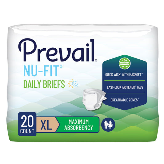 Prevail® Nu-Fit® Incontinence Brief, Heavy Absorbency, Extra Large