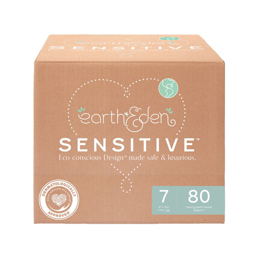 Earth & Eden Sensitive Baby Diapers, for Babies Weighing 41+ lbs.