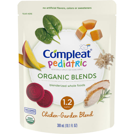 Compleat Pediatric Organic Blends Pediatric Oral Supplement Chicken Garden Flavor Pouch Liquid Plant Based