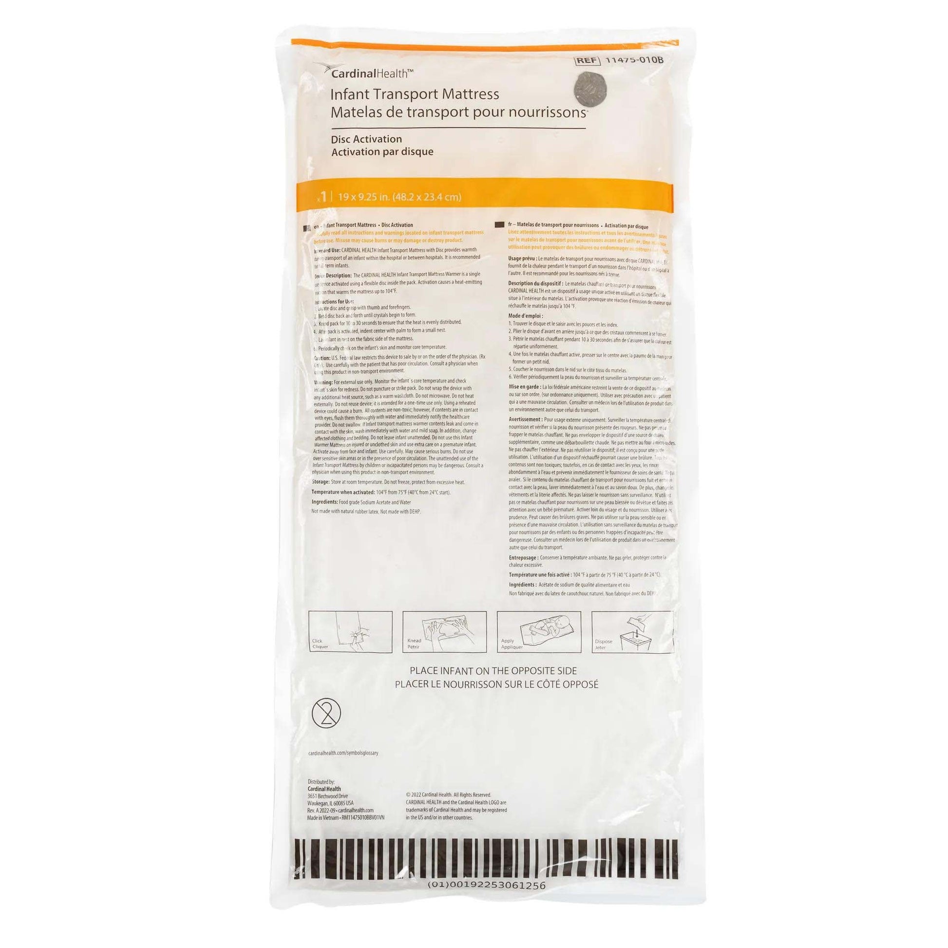 Porta-Warm Pediatric Mattress Infant Transport 9-1/4 W X Inch