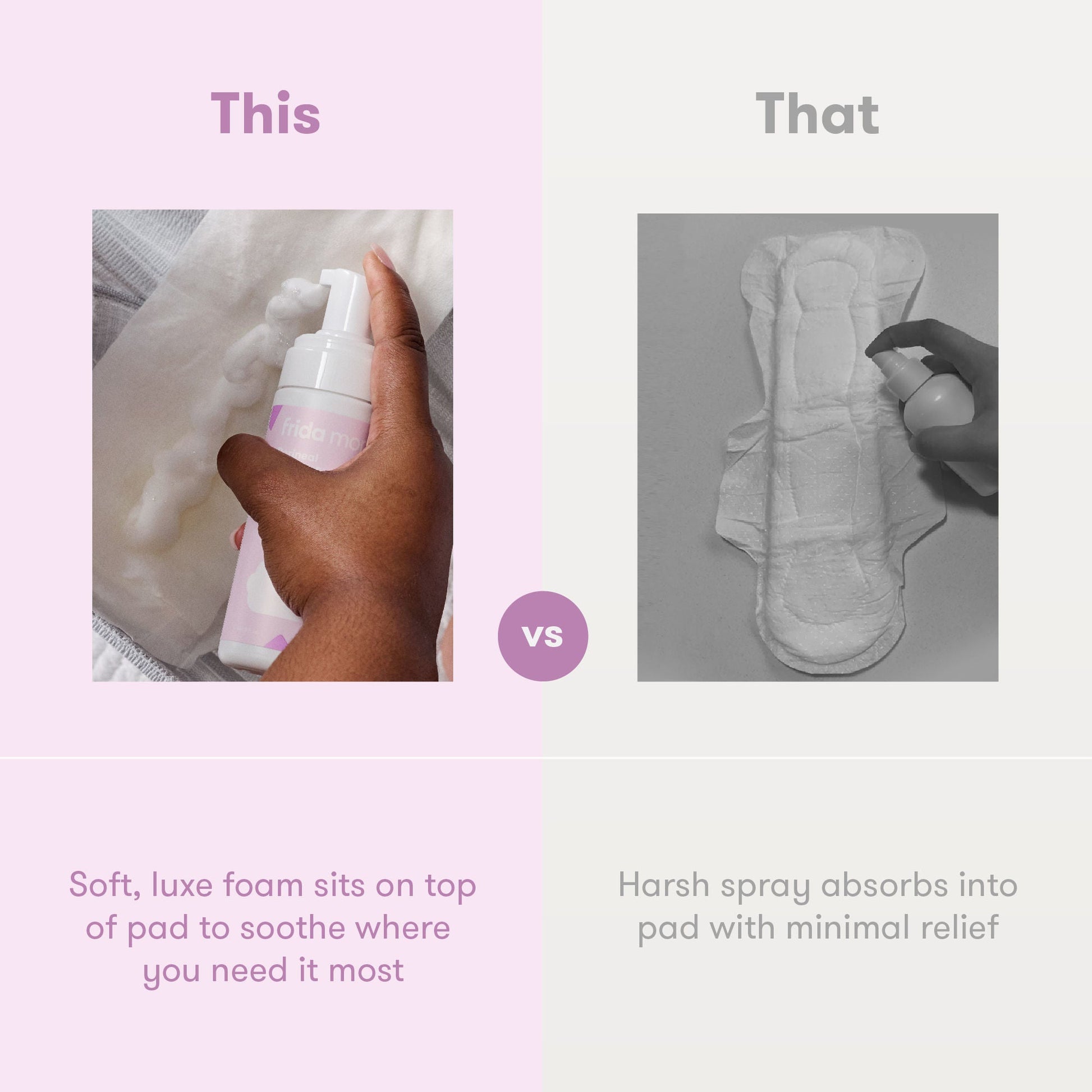 Frida Mom Perineal Healing Foam, Cooling Pain Relief from Vag to Tush