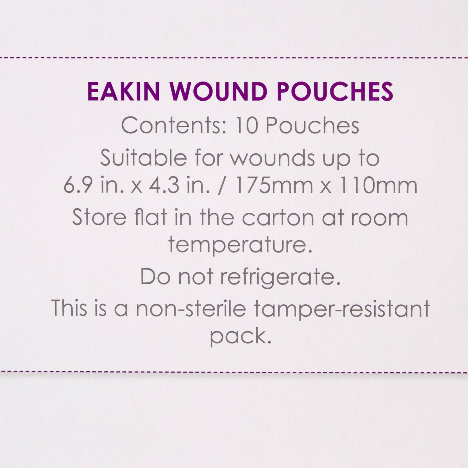 Eakin® Fistula and Wound Drainage Pouch, Cut to Fit Stomas 173 x