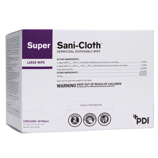 Super Sani-Cloth® Germicidal Disinfectant Wipes, Individual Packets