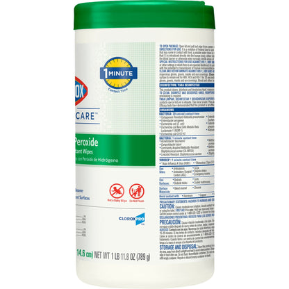 Clorox Healthcare® Hydrogen Peroxide Cleaner Disinfectant Wipes, Canister
