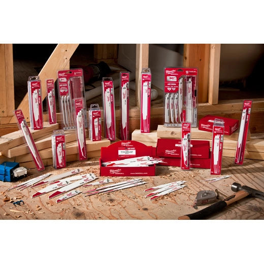 Milwaukee 6" 5 TPI SAWZALL Blade for Wood with Nails Bulk 100 48-01-7035 | 6 in Blade Length