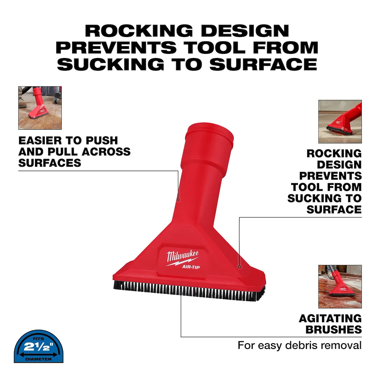 Milwaukee AIR-TIP 2-1/2" Rocking Utility Nozzle w/ Brushes 49-90-2039