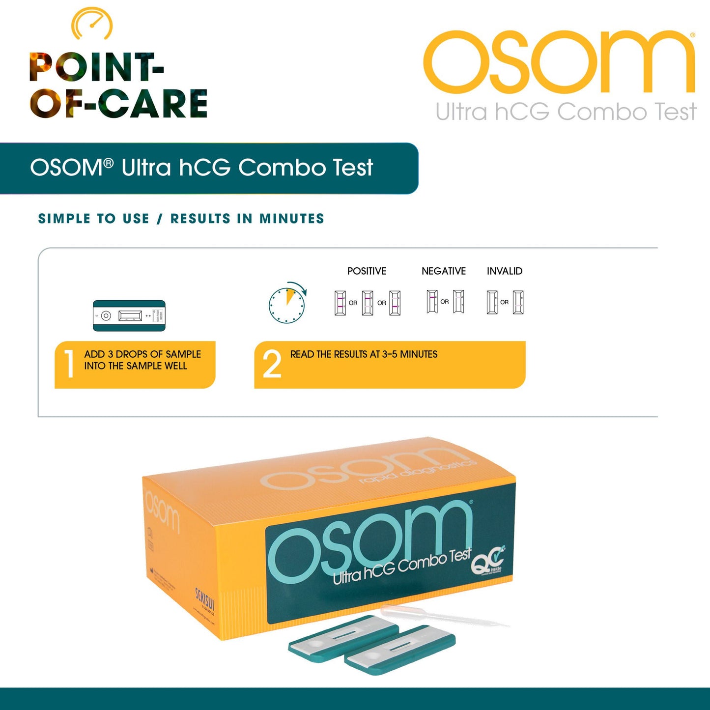 OSOM® Ultra hCG Combo Pregnancy Fertility Reproductive Health Test Kit