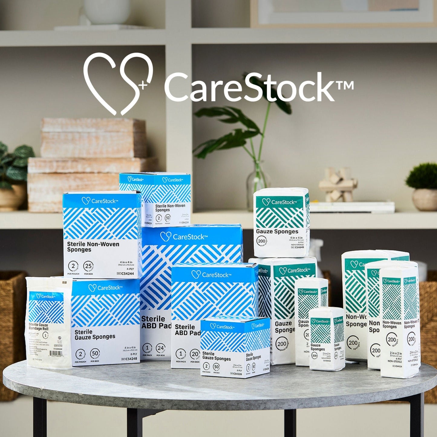 CareStock™ Gauze Sponge, . 12-Ply, Medical-Grade Cotton Wound Dressing