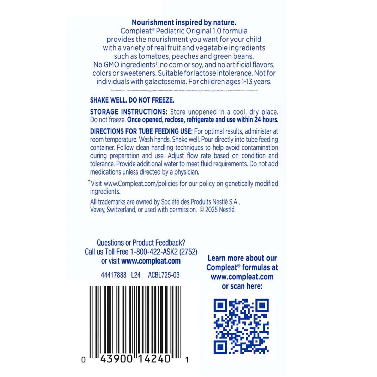Compleat® Pediatric Ready to Use Pediatric Tube Feed Formula, carton