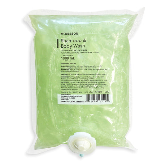 McKesson Shampoo and Body Wash Dispenser Refill Bag , Cucumber Melon