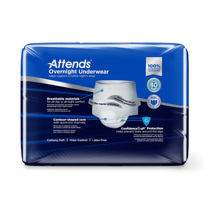Attends® Overnight Underwear with Extended Wear Protection