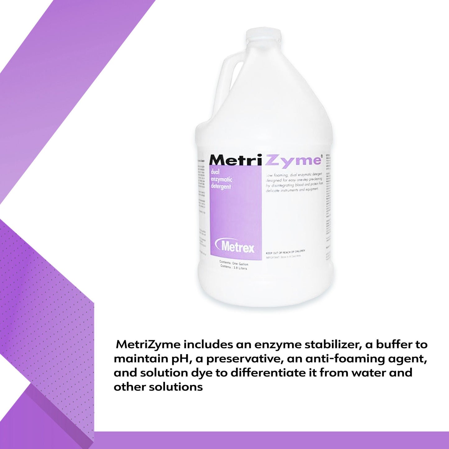 MetriZyme® Dual Enzymatic Instrument Detergent, 1 gal Jug - view 2