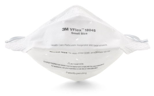 3M VFlex Particulate Respirator / Surgical Mask Medical N95 ASTM F1862 Elastic Strap Small