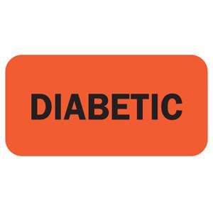 Pre-Printed Label Auxiliary Label Red Diabetic Black Safety and Instructional