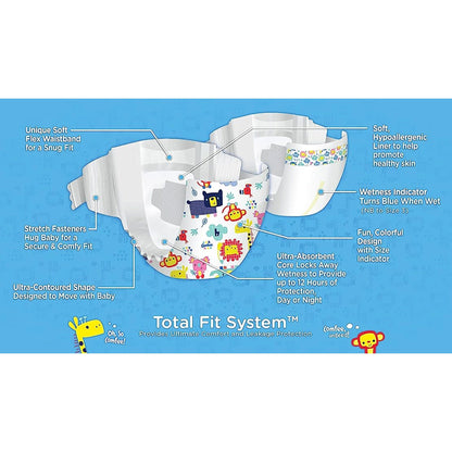Comfees® Premium Diapers, Unisex, Baby, Tab Closure