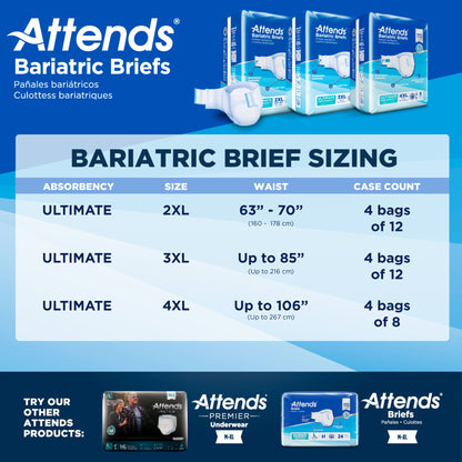 Attends® Bariatric Briefs