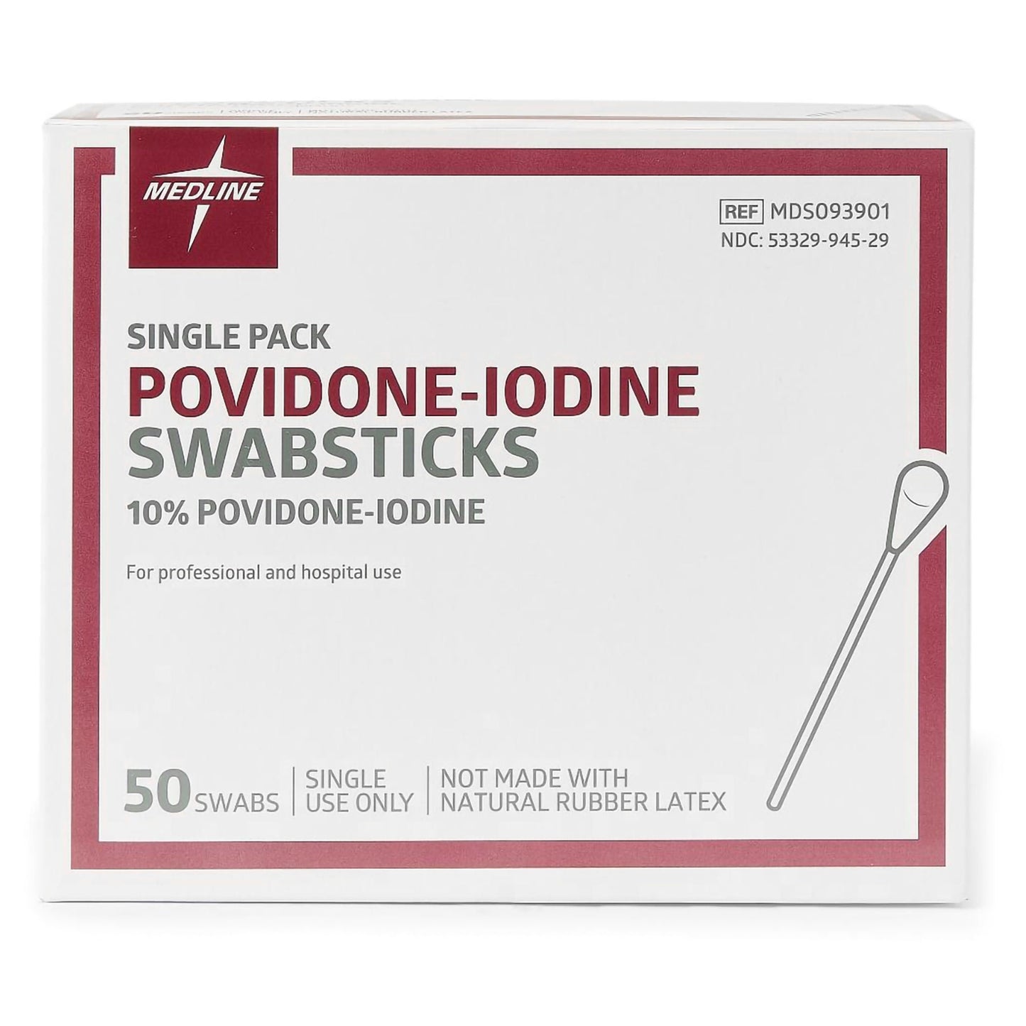 Medline Povidone Iodine Swabsticks
