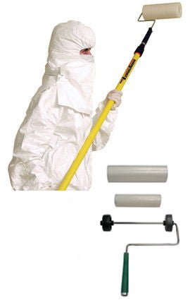 PolyTack Cleanroom Tacky Roller Handle 12 Inch Length Plastic Black Screw On Connection