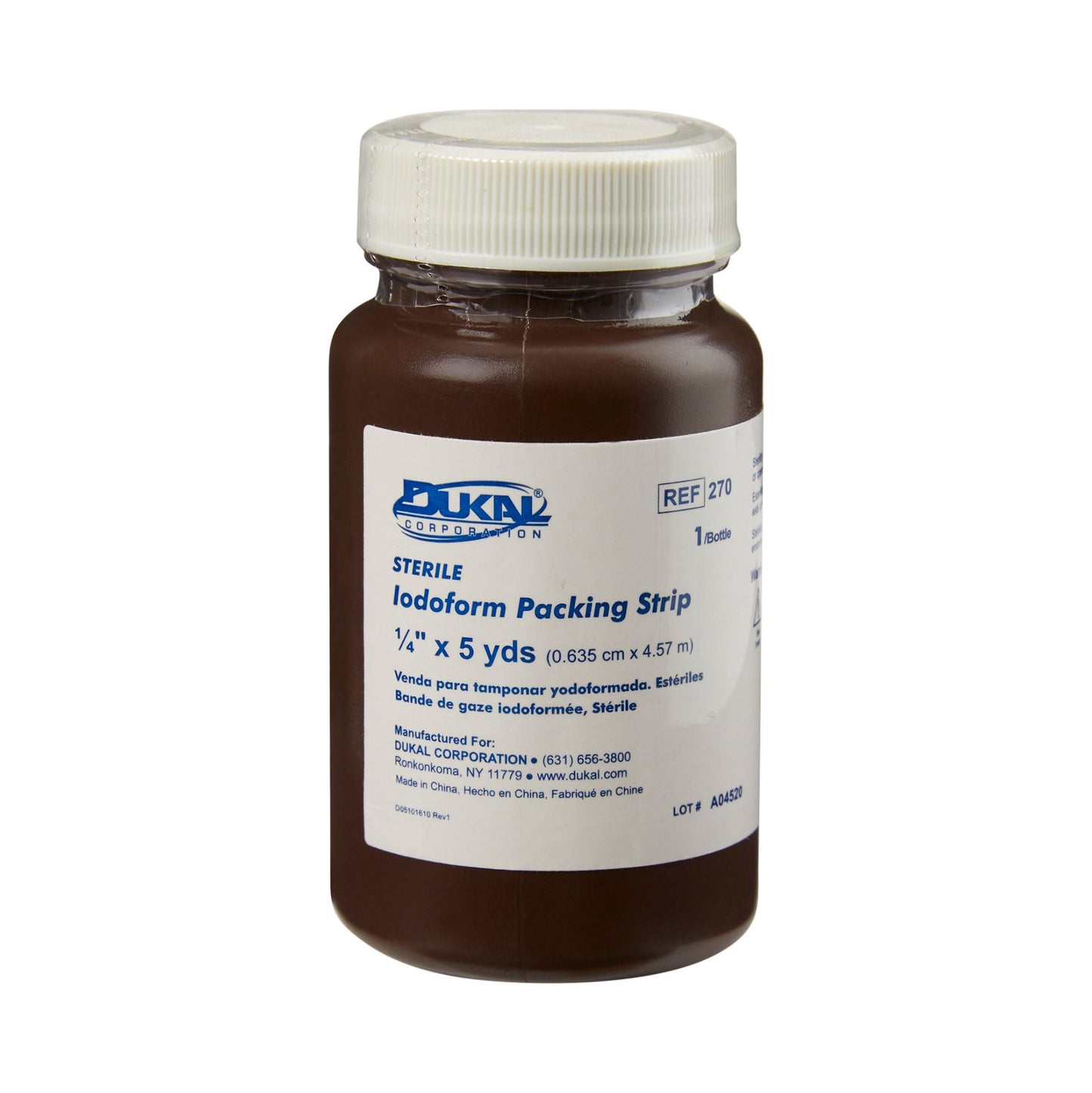 Dukal Iodoform Wound Packing Strip, ¼ Inch x