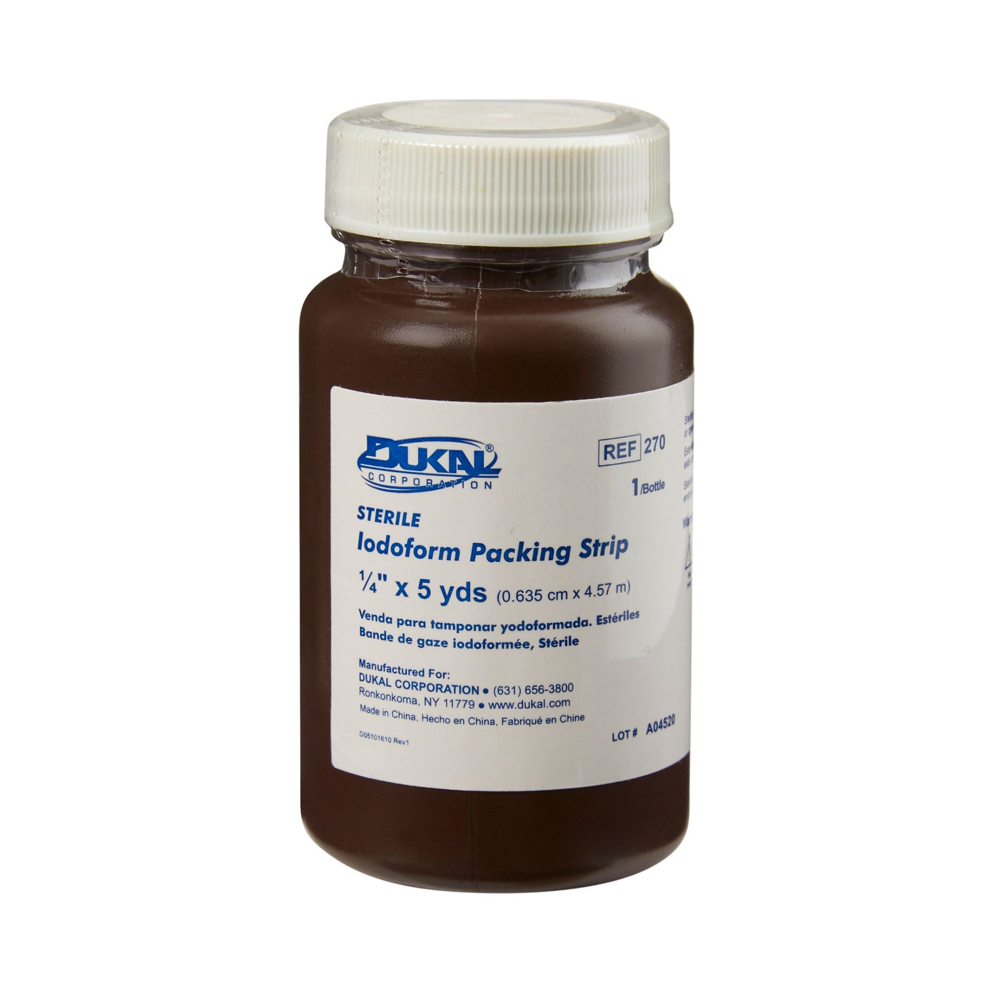 Dukal Iodoform Wound Packing Strip, ¼ Inch x