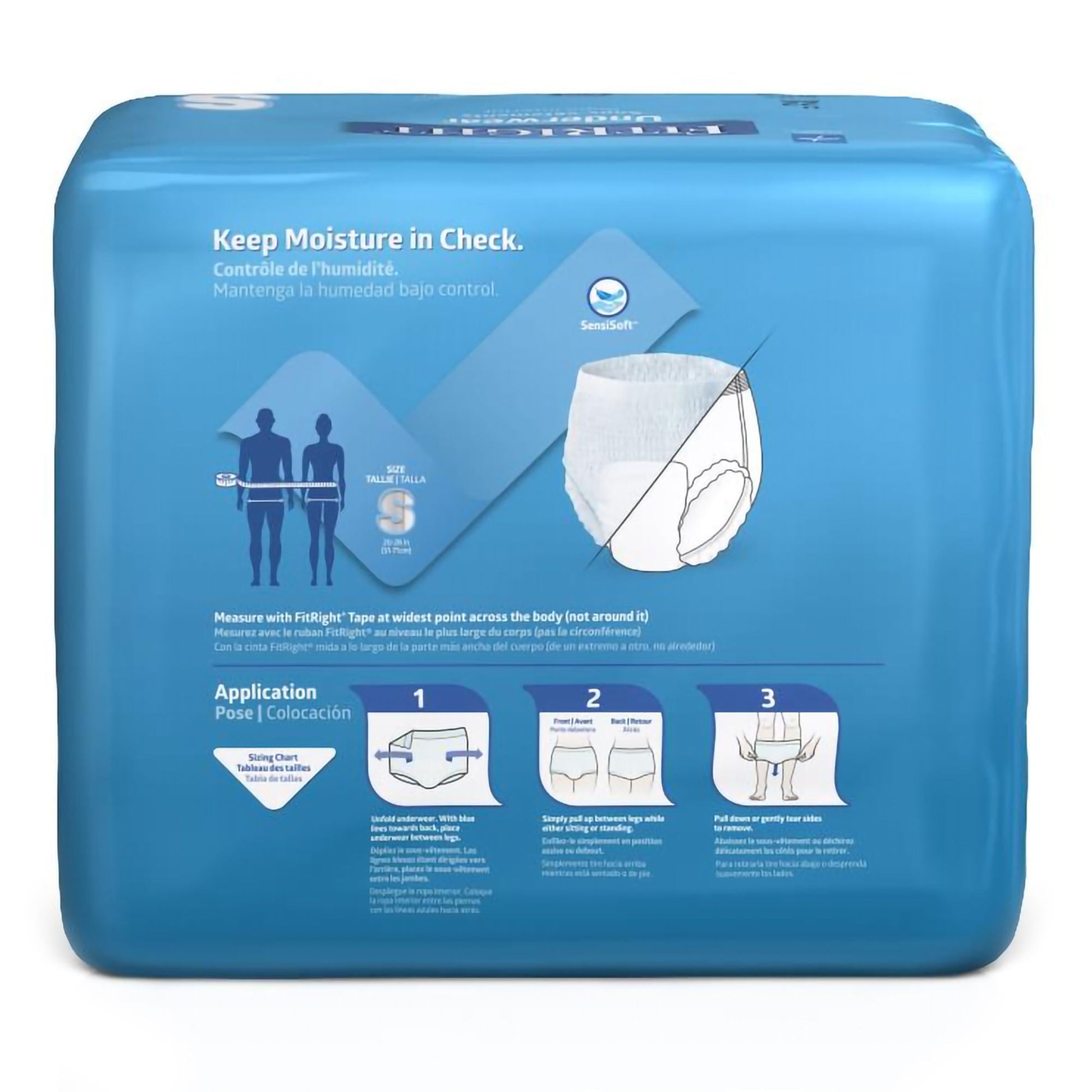 FitRight Classic Absorbent Underwear Pull On with Tear Away Seams Unisex Disposable Moderate Absorbency