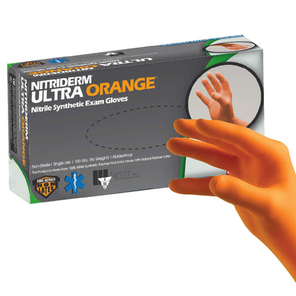 NitriDerm® Ultra Orange™ Nitrile Exam Gloves, Orange - view 4