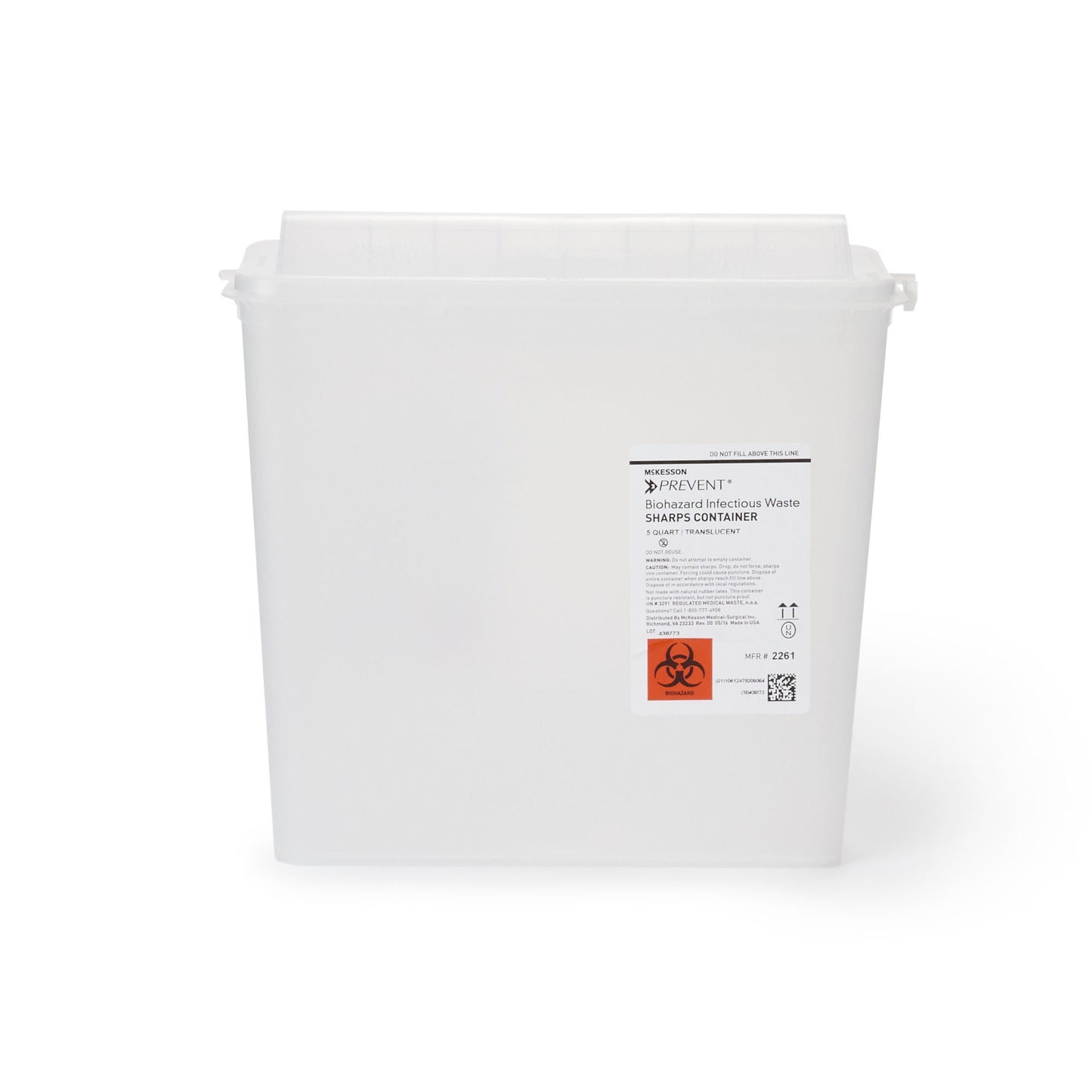 McKesson Prevent® Sharps Container, 1-1/4 Gallon