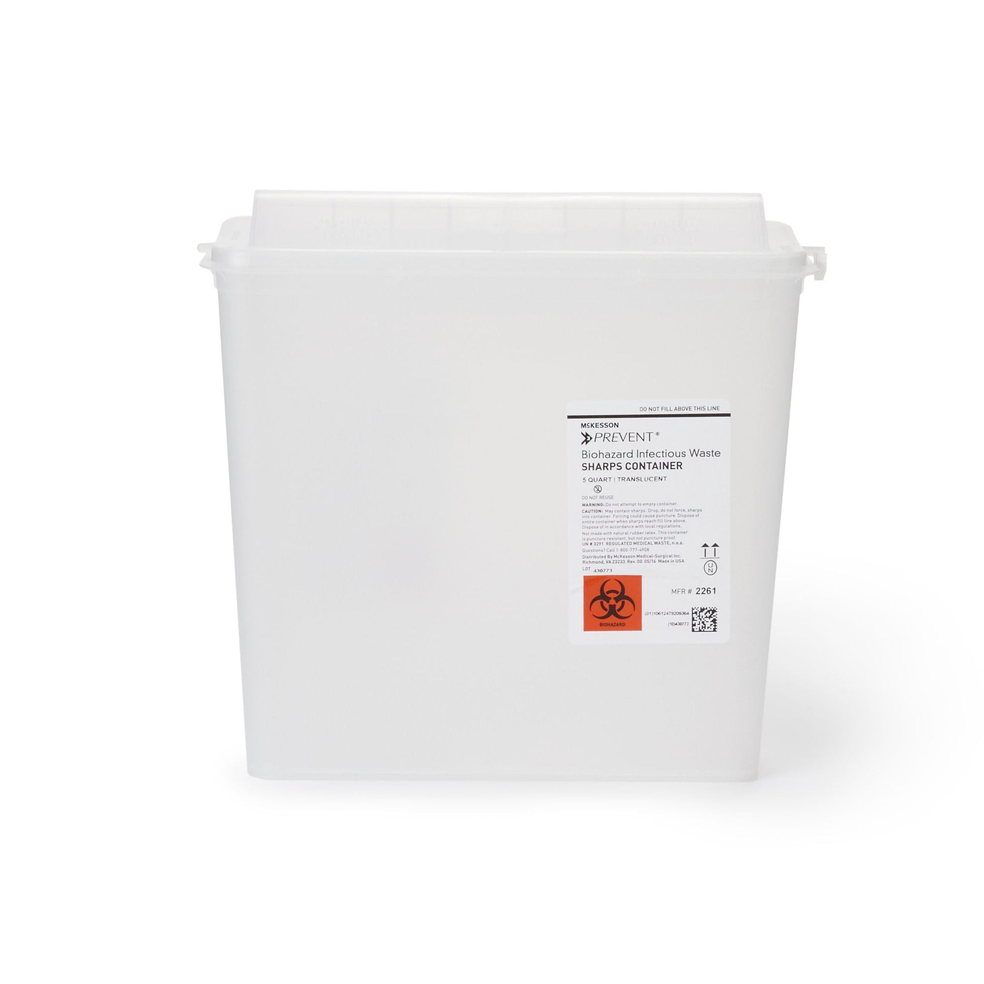 McKesson Prevent® Sharps Container, 1-1/4 Gallon