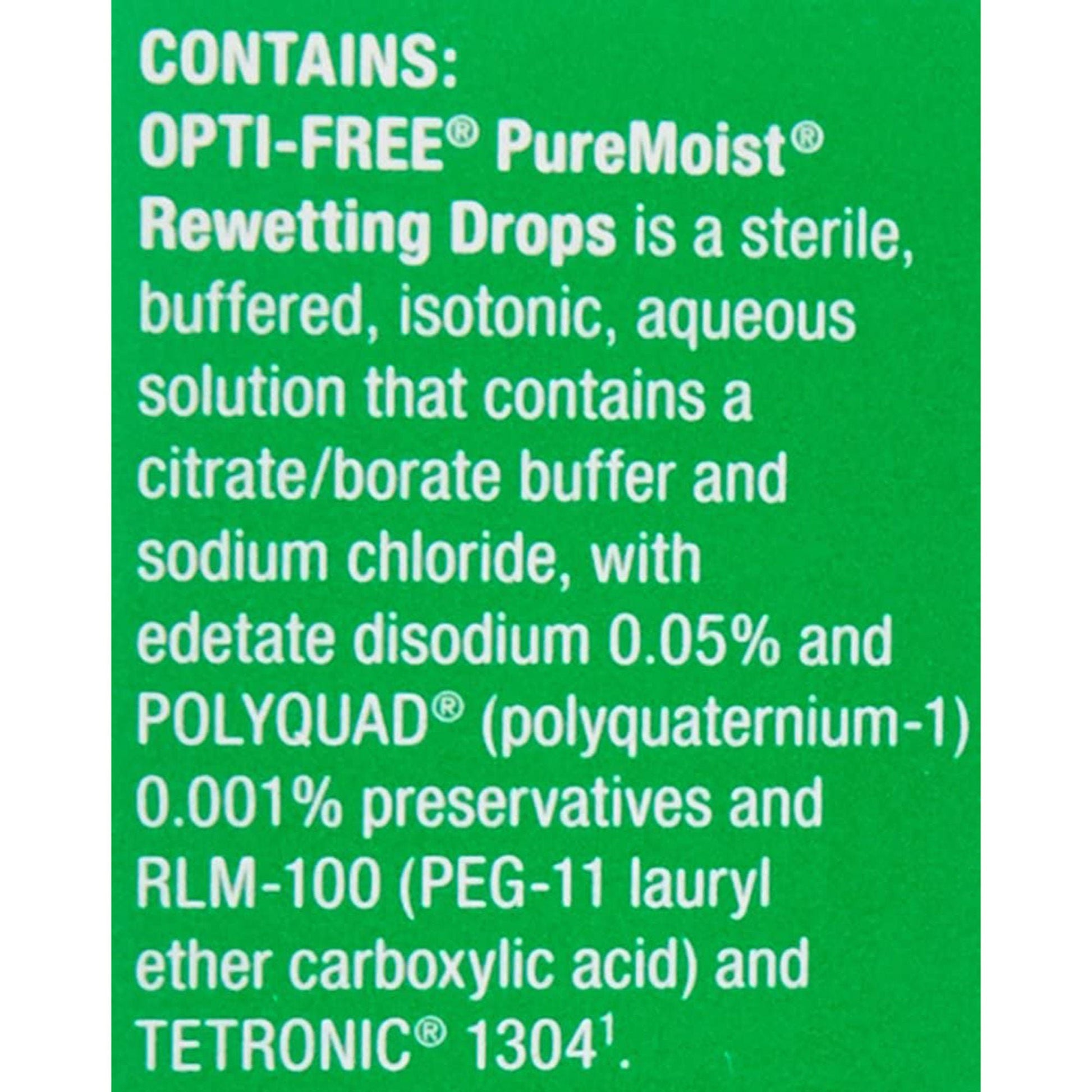 Opti-Free® Puremoist® Citrate Buffer / Sodium Chloride Rewetting Drops