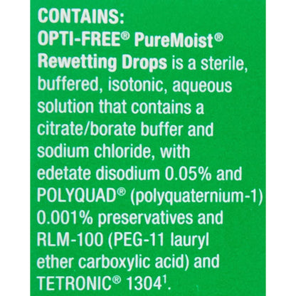 Opti-Free® Puremoist® Citrate Buffer / Sodium Chloride Rewetting Drops
