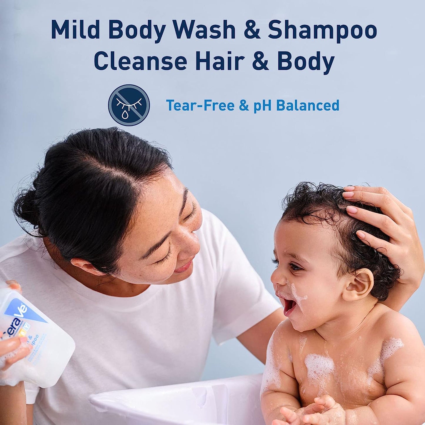 CeraVe® Baby Wash and Shampoo Unscented, Pump Bottle