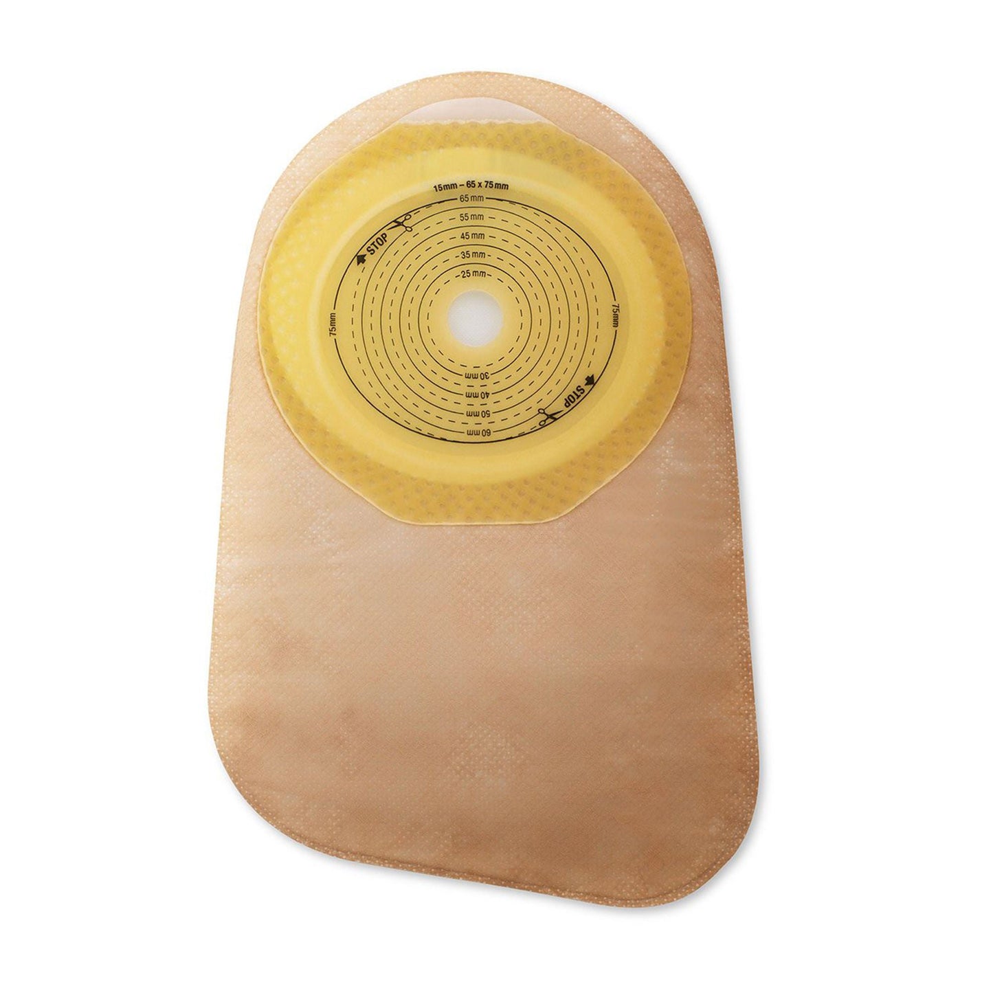 Premier™ One-Piece Closed End Beige Colostomy Pouch, Pre-cut to Fit Stoma