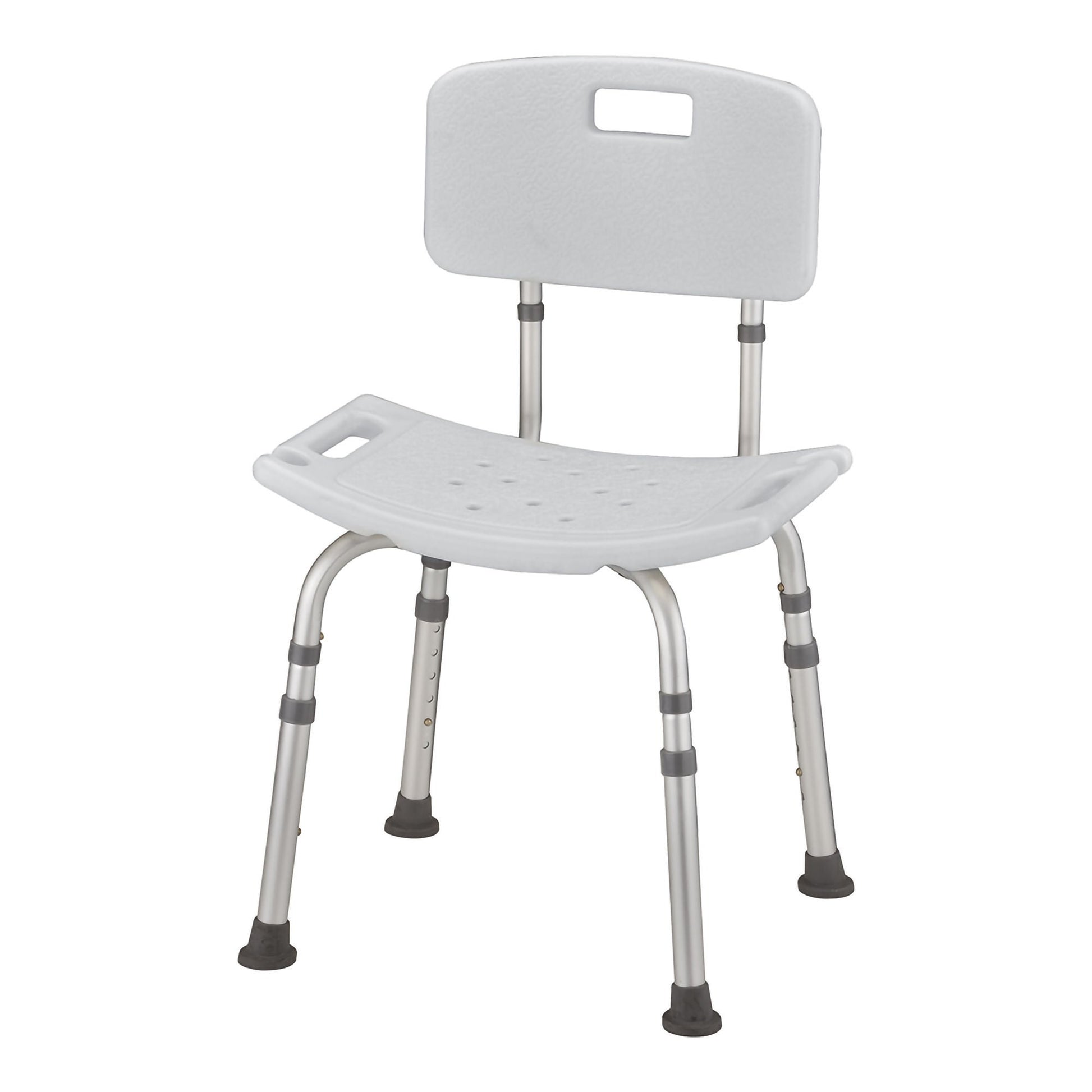 Nova Shower Chair Without Arms Aluminum Frame Removable Backrest 20 Inch Seat Width 300 lbs. Weight Capacity