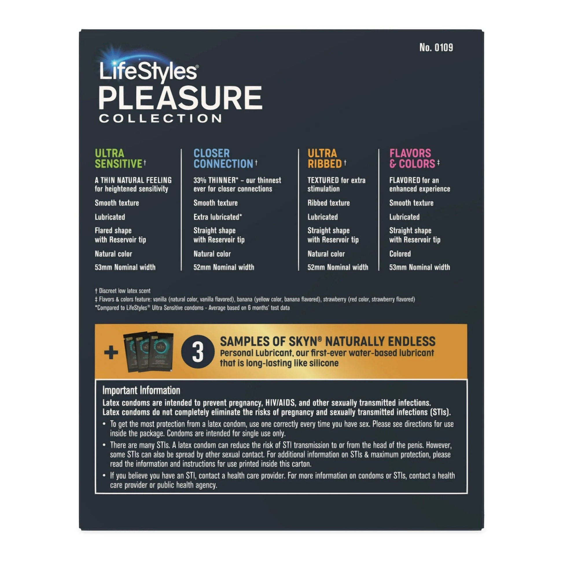 Lifestyles® Pleasure Collection Condom Variety Pack