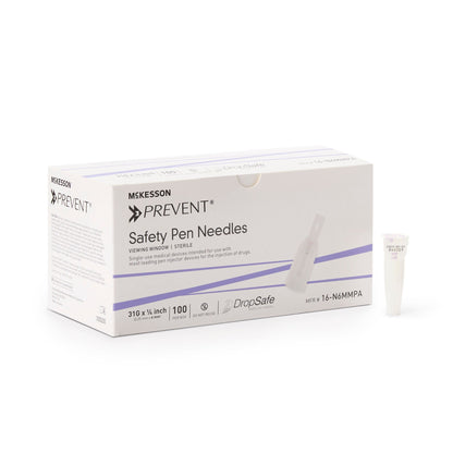 McKesson Prevent® Safety Insulin Pen Needle, 6 mm Length