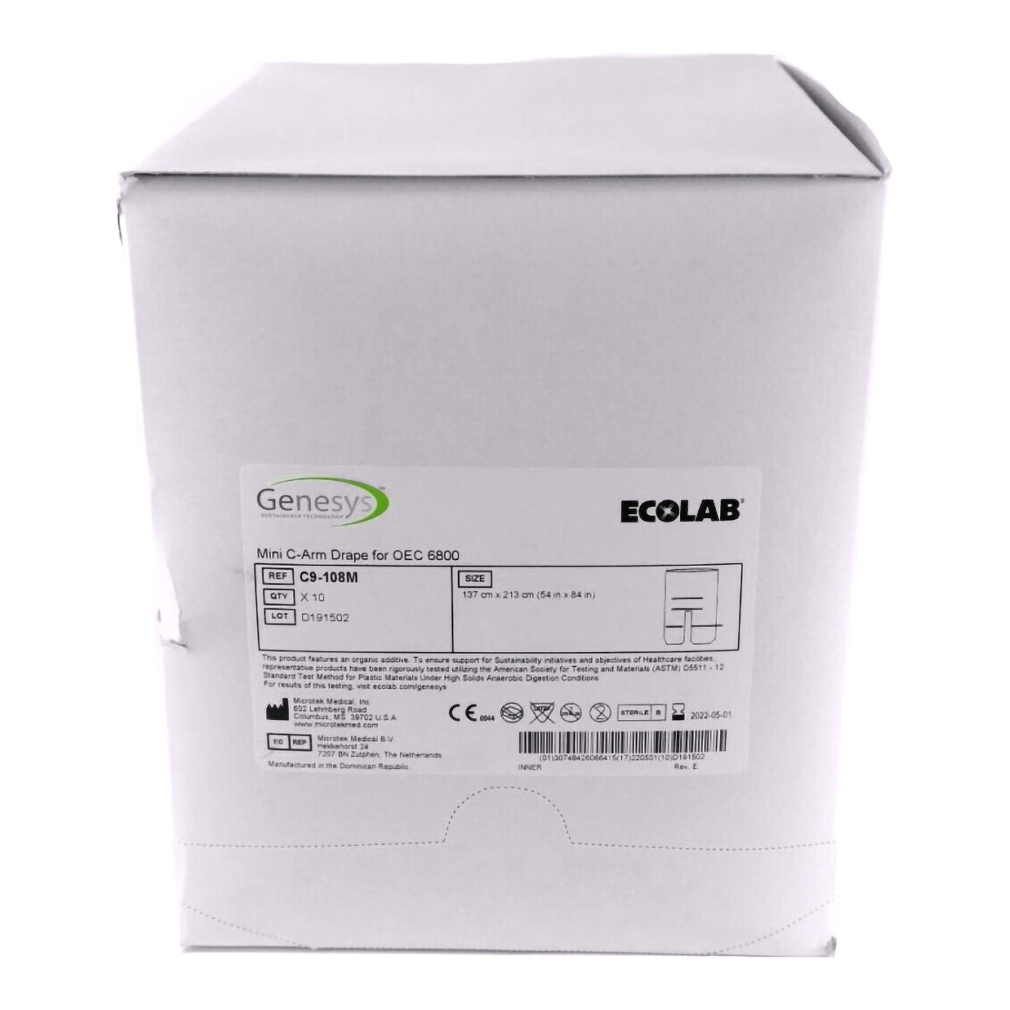 Genesys™/Ecolab® Mini C-Arm Drape for GE OEC 6800